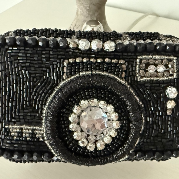 Handbags - Viral beaded camera bag with chain strap